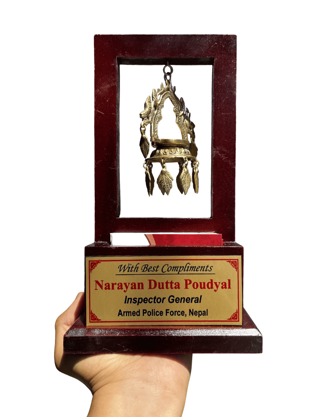 Wooden Dalucha Card Holder