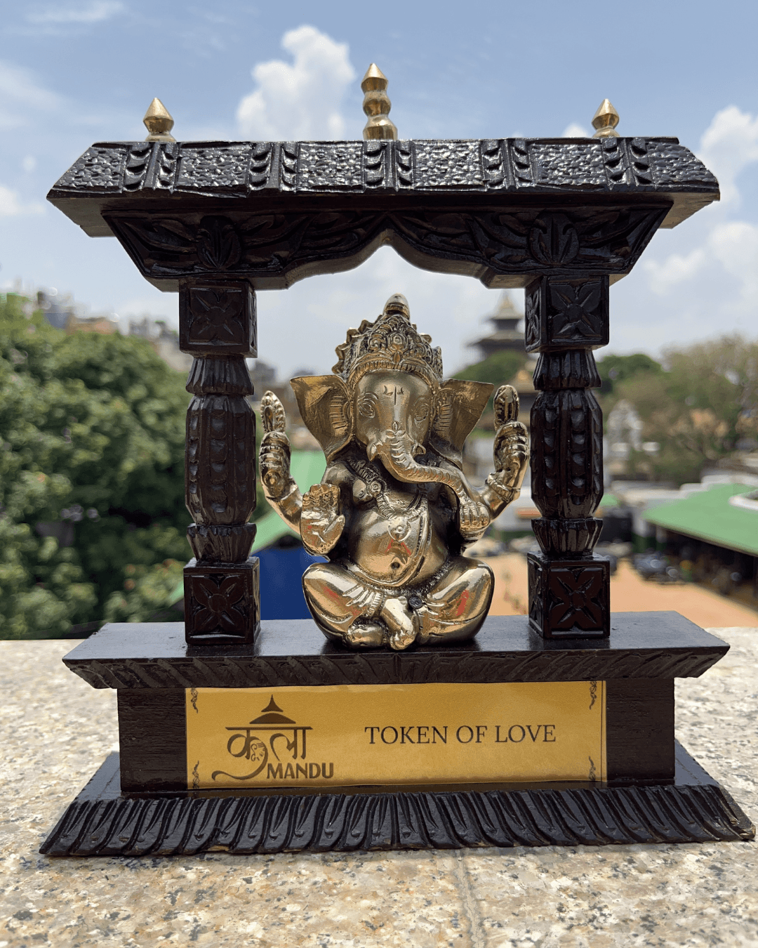 Ganesh Wooden frame ( including plaque)
