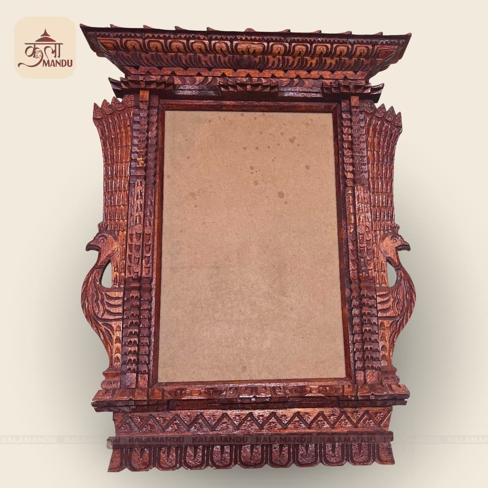A4 Size Peacock Frame/ Jhyal (Photo size - 21 by 30cm)