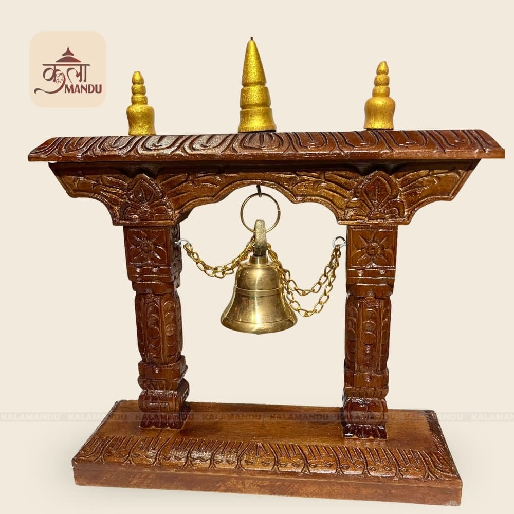 13.5" Wooden Bell Stand