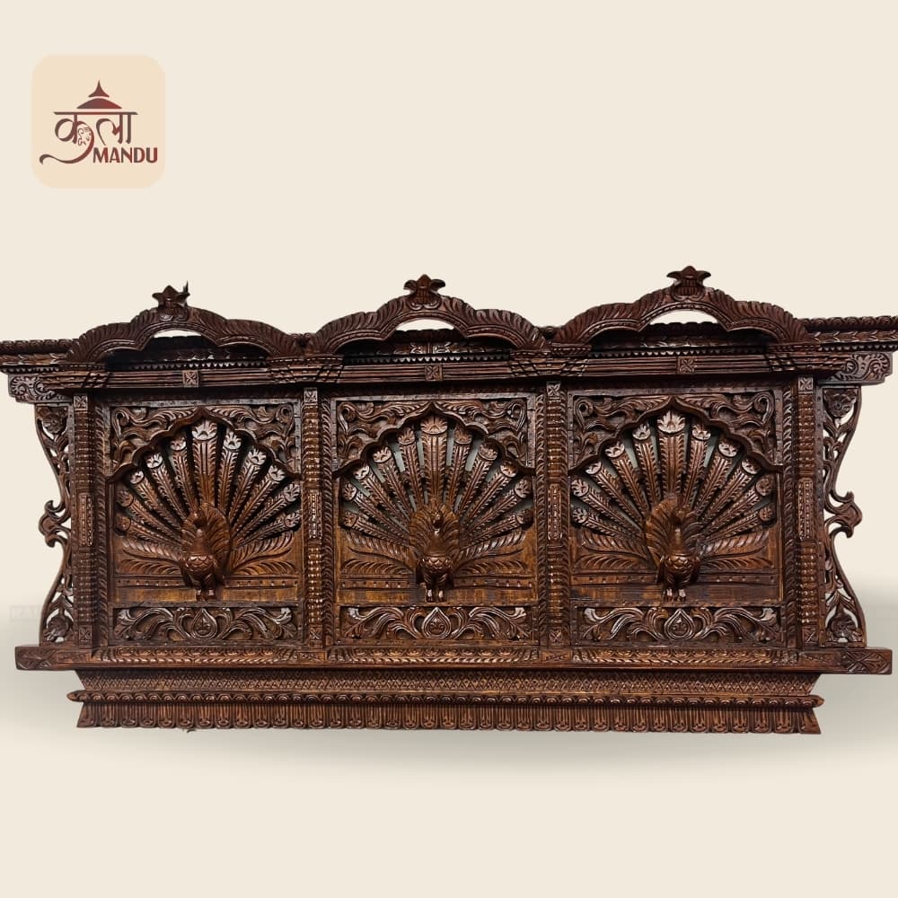 48" Triple Mayur Design Jhyal with Toran