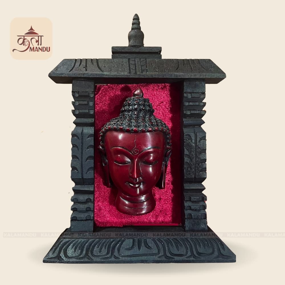 Buddha Mask on Temple Frame