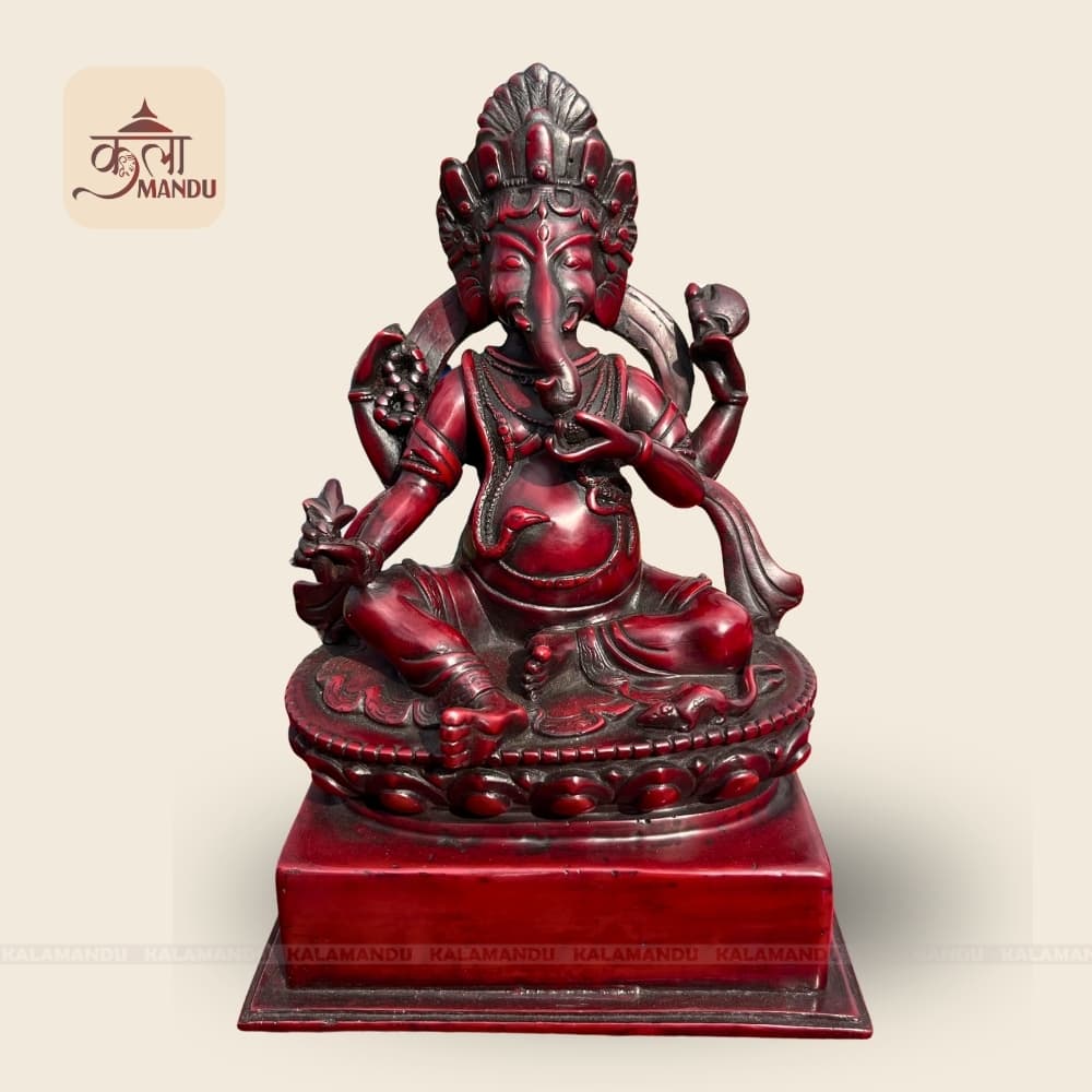 10" Resin Ganesh Statue with Base