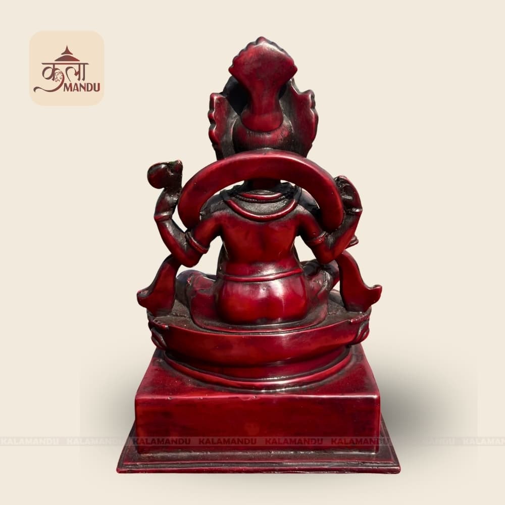 10" Resin Ganesh Statue with Base thumbnail 2