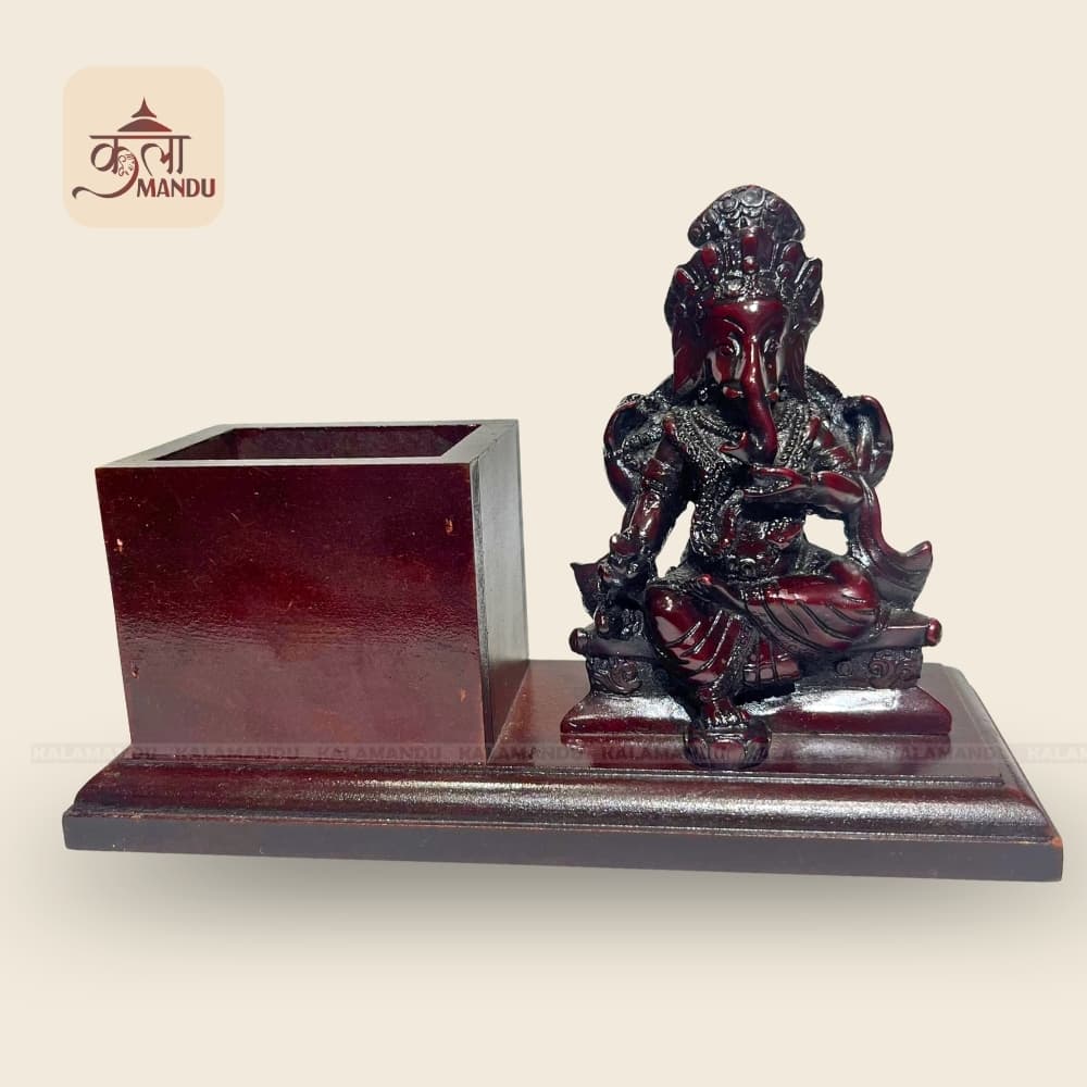 Ganesh/ Buddha/ Saraswati Pen holder stand ( Including plaque)