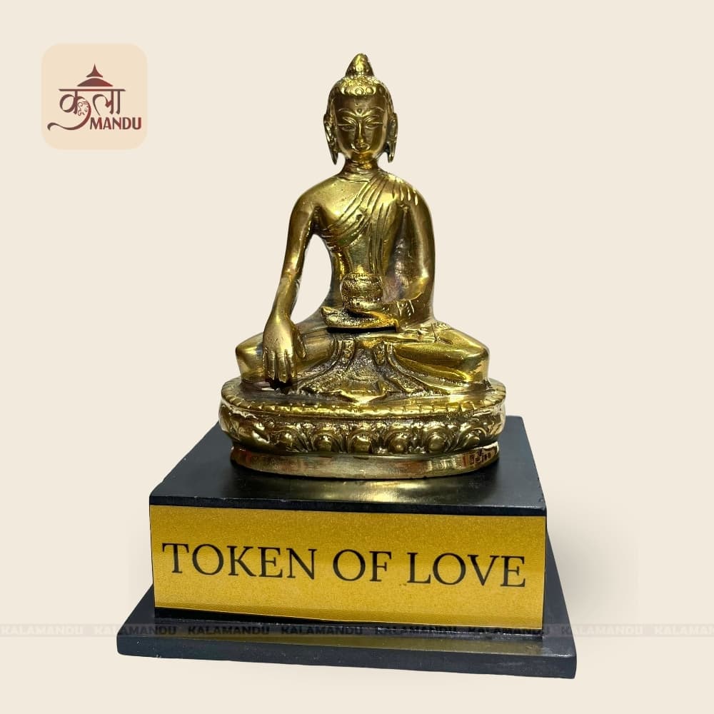 5" Brass Buddha Statue