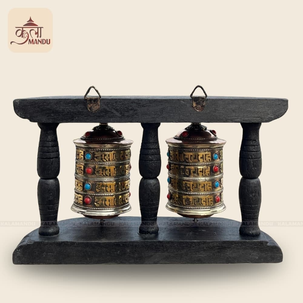 Double Prayer Wheel (10 by 17)cm thumbnail 2