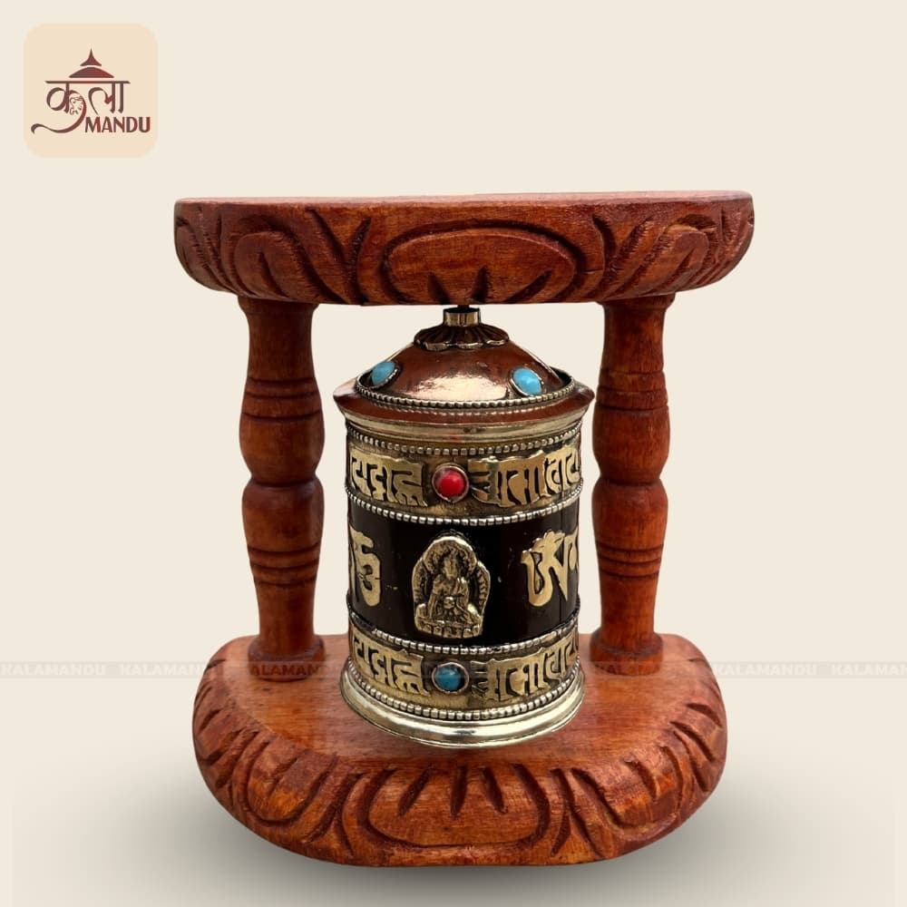 14 cm Buddha Prayer Wheel/ Mane thumbnail 2