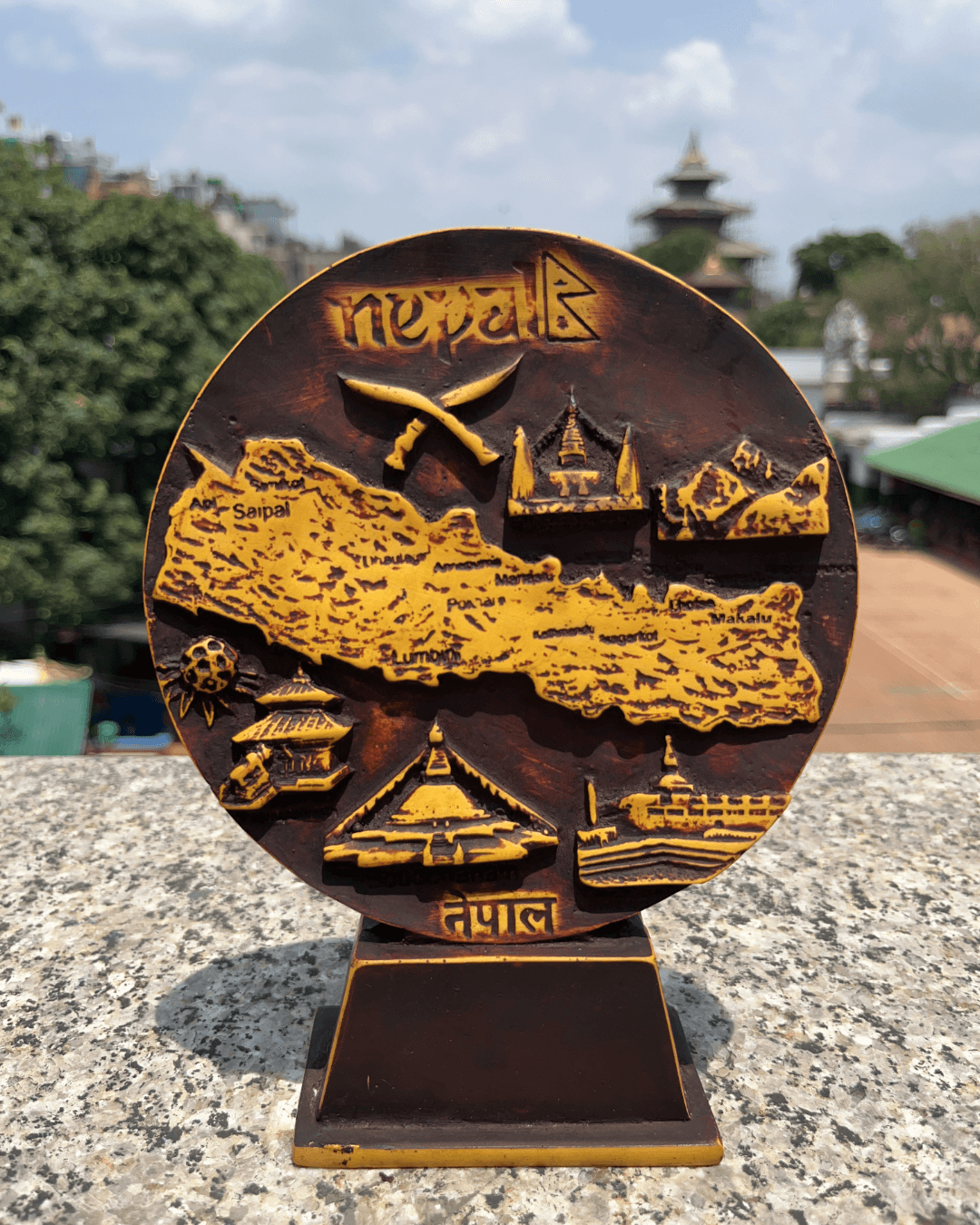 Nepal Heritage Map Plaque