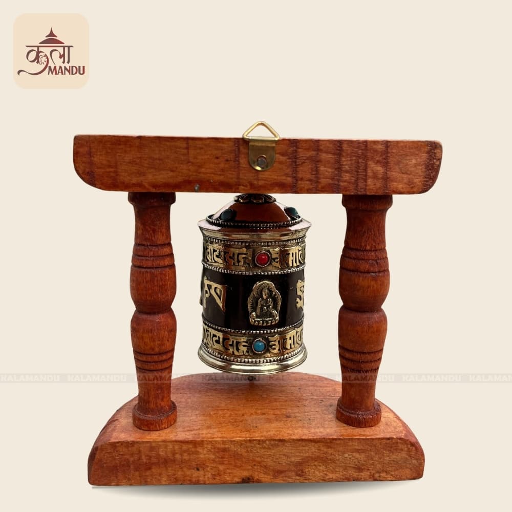 14 cm Buddha Prayer Wheel/ Mane