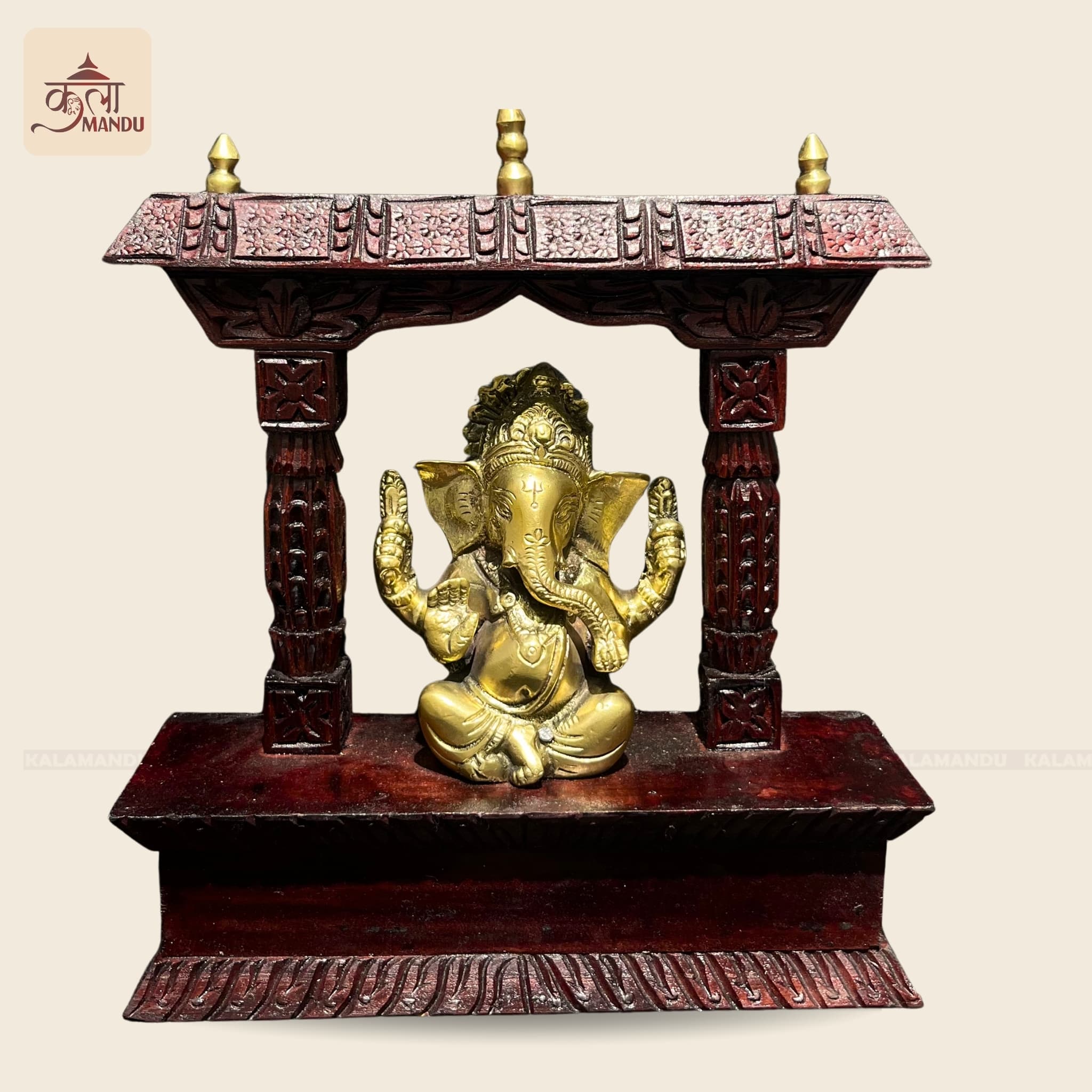 Ganesh Wooden frame ( including plaque)