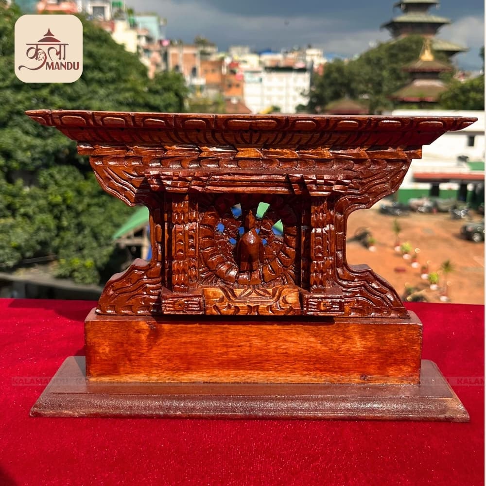 Wooden Peacock window with base( including plaque)