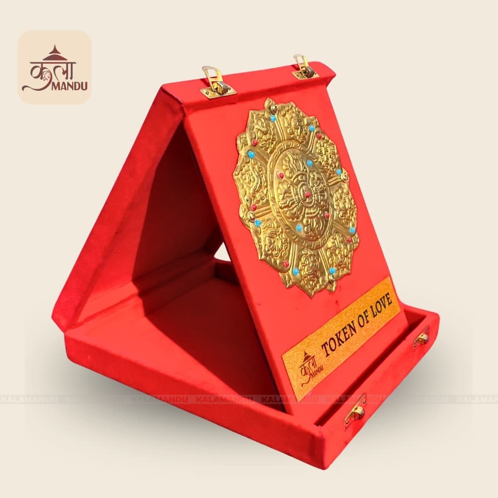 Premium Brass Mandala on Velvet Box(Foldable) thumbnail 2