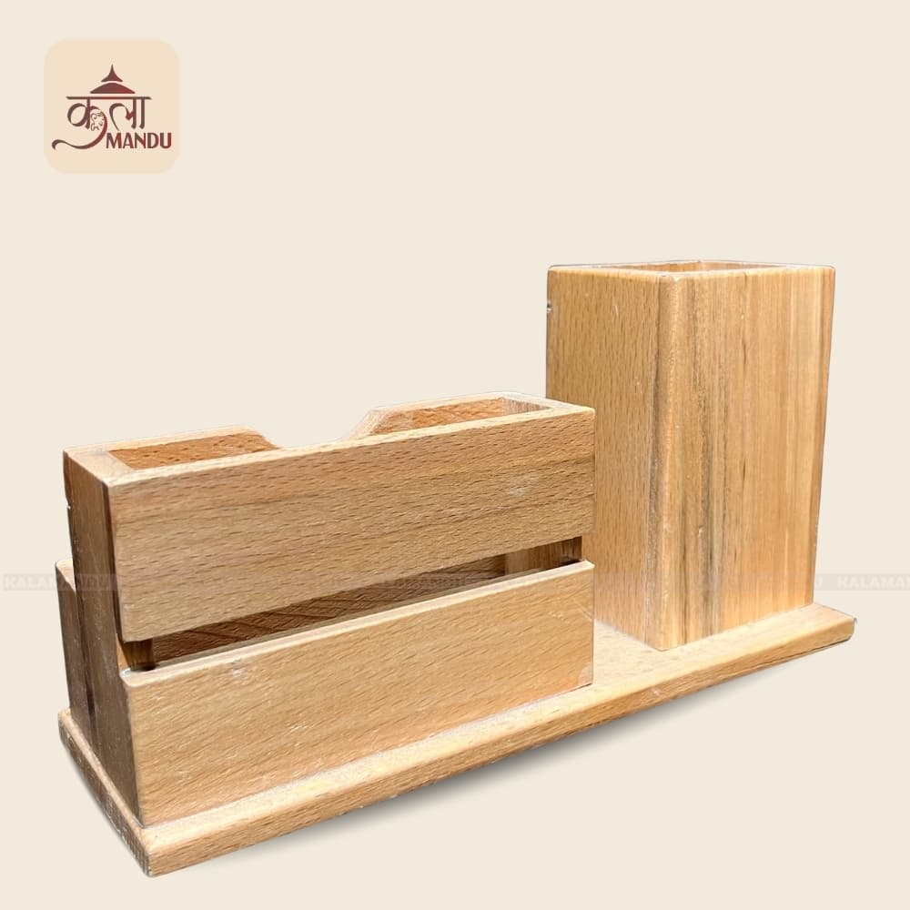 Pen & Card Holder with Clock thumbnail 2